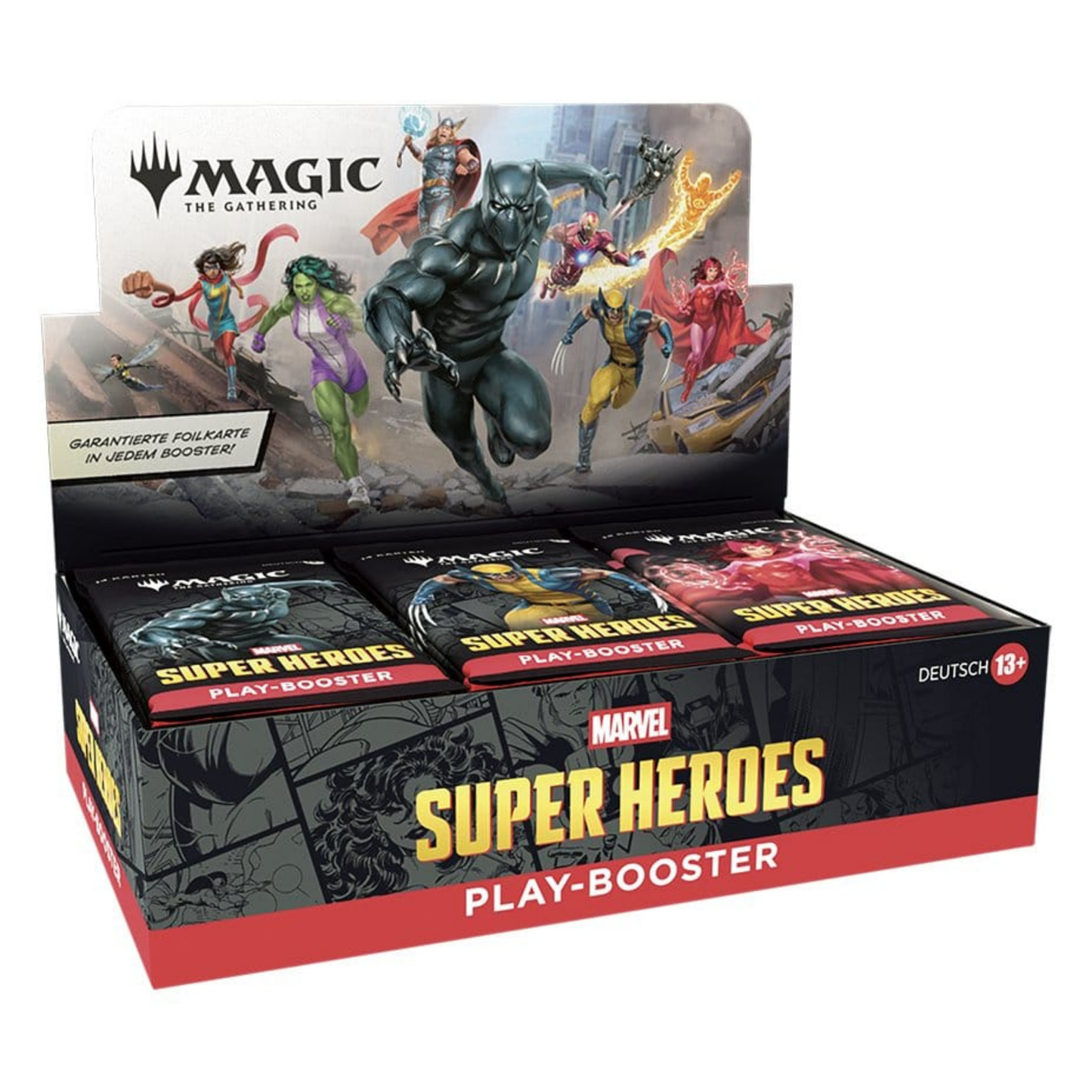 Magic: The Gathering / Marvel Super Heroes / Play-Booster Display / Deutsch / Erscheinungsdatum: 26.Juni 2026