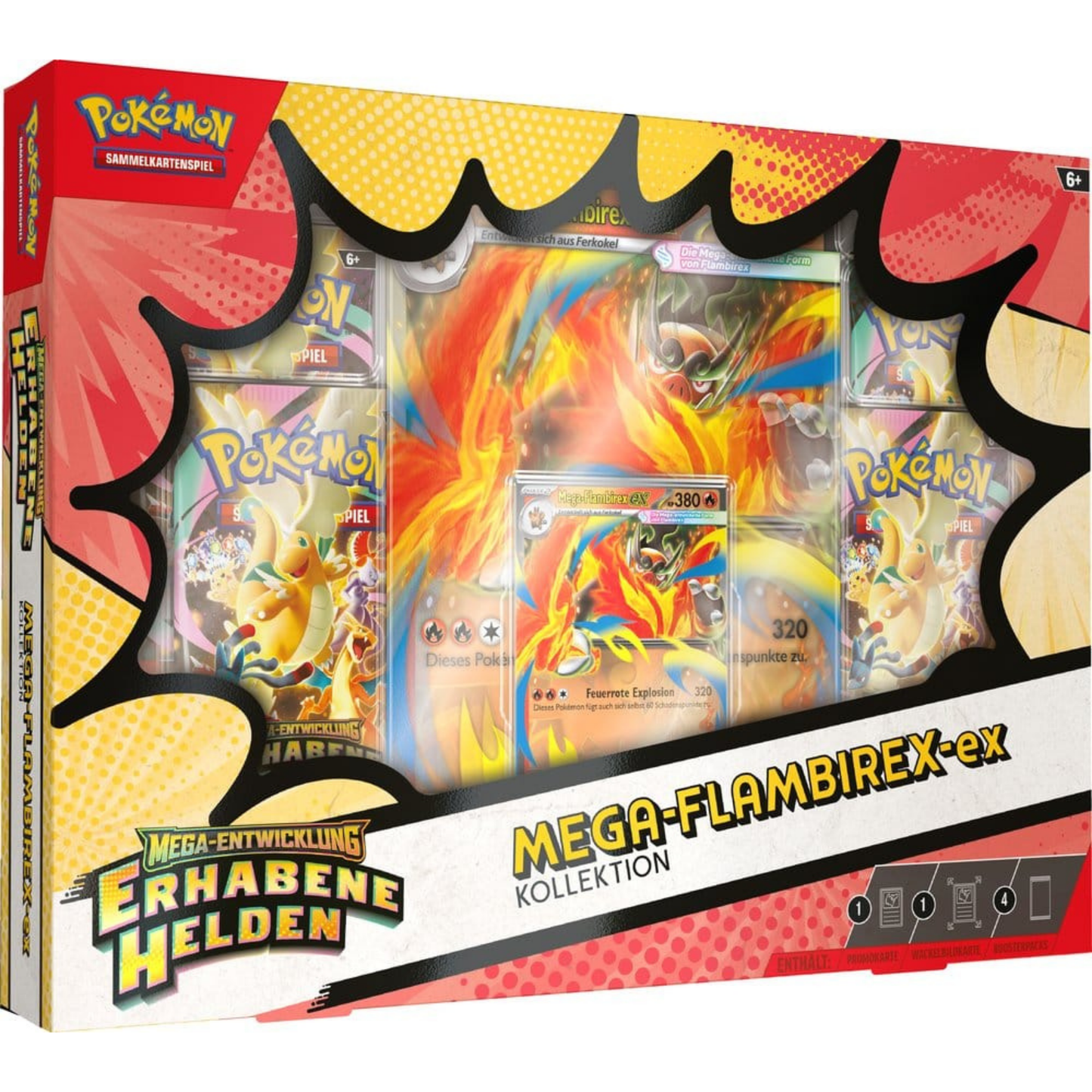 Pokémon / Erhabene Helden / Mega-Flambirex-ex Kollektion / Deutsch