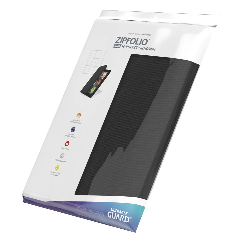 Ultimate Guard / Zipfolio 360 - 18 Pocket Binder XenoSkin / Schwarz