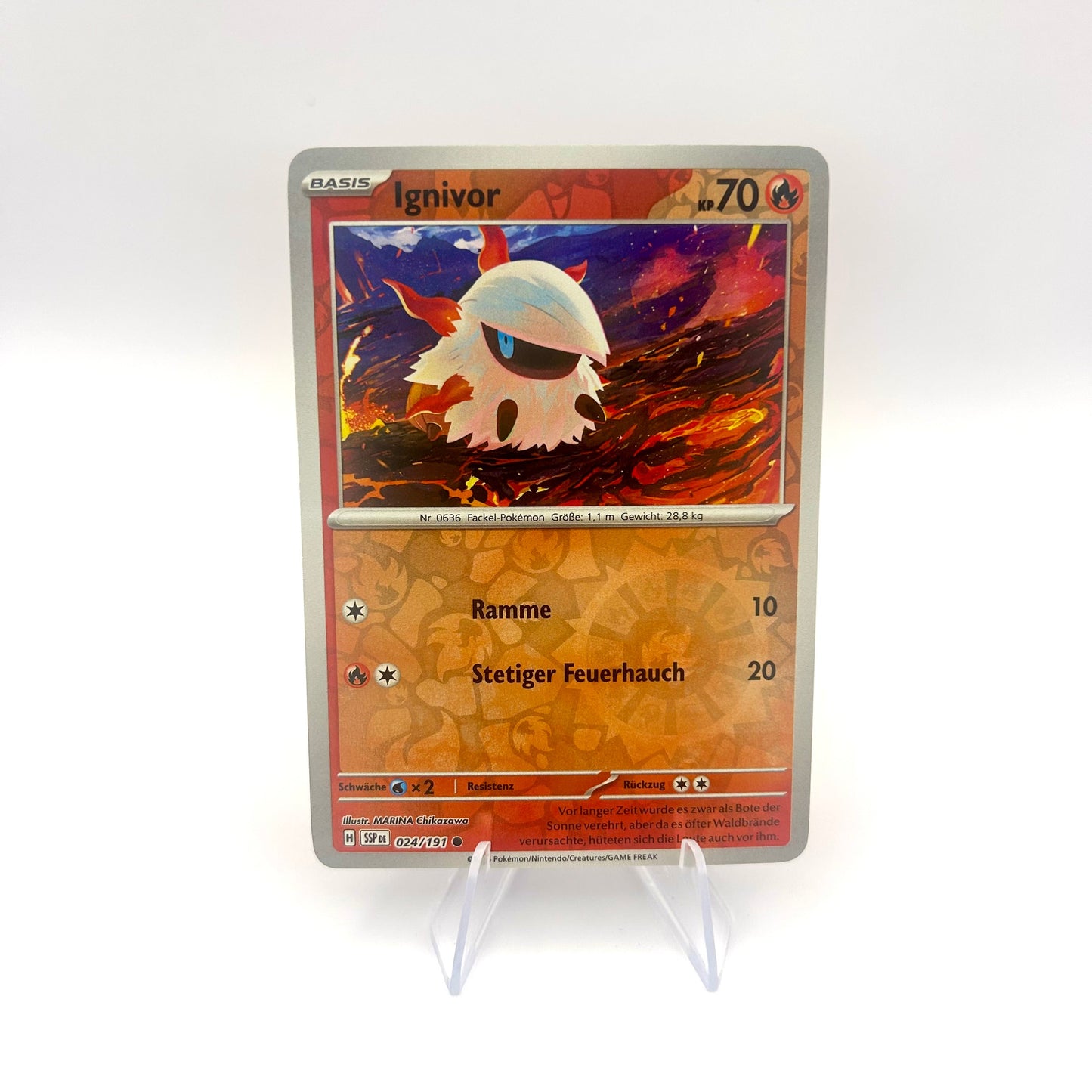 Pokémon Ignivor / Reverse Holo / Stürmische Funken / 024/191 / Deutsch