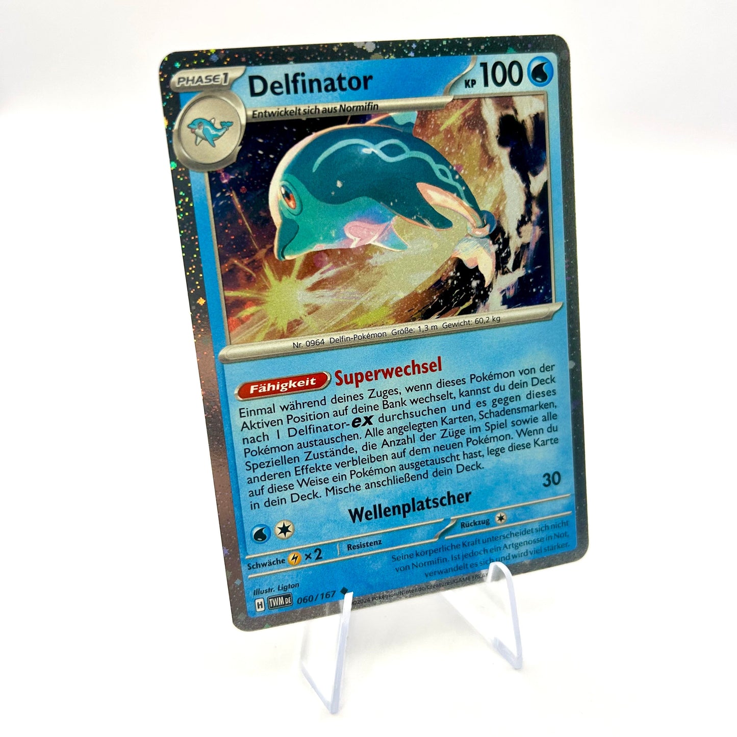 Pokémon Delfinator / Kosmos Holo / Maskerade im Zwielicht / 060/167 / Deutsch