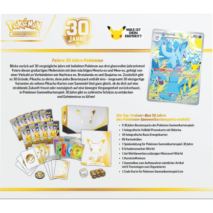 Pokémon / 30 Jahre Pokémon / Top Trainer Box / TTB / Deutsch