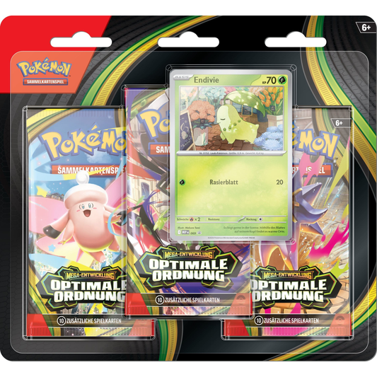 Pokémon / Optimale Ordnung / 3er Blister Endivie / Deutsch