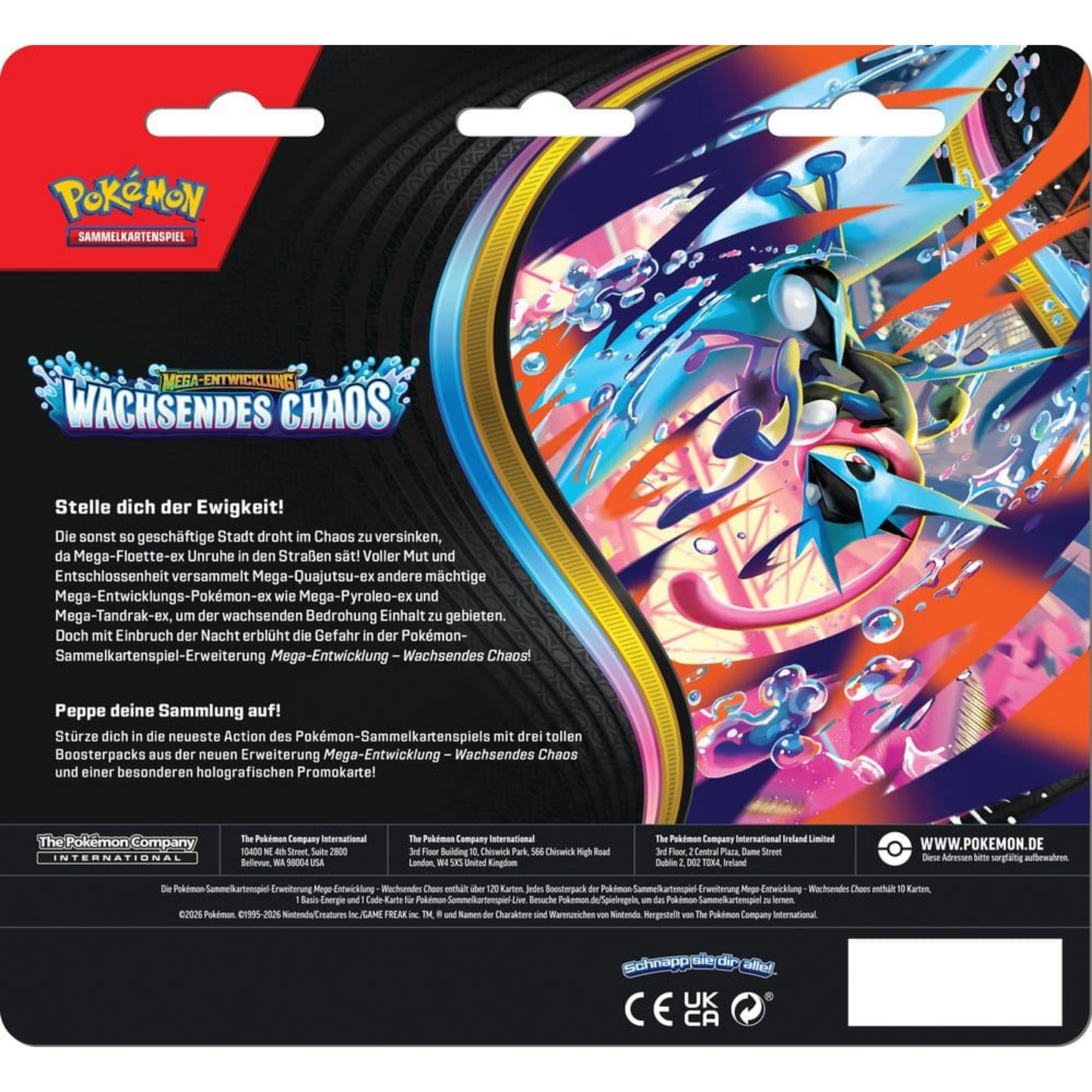 Pokémon / Wachsendes Chaos / 3er Blister Glutexo / Deutsch