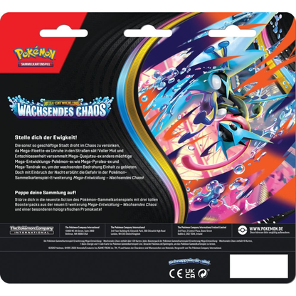 Pokémon / Wachsendes Chaos / 3er Blister Glutexo / Deutsch