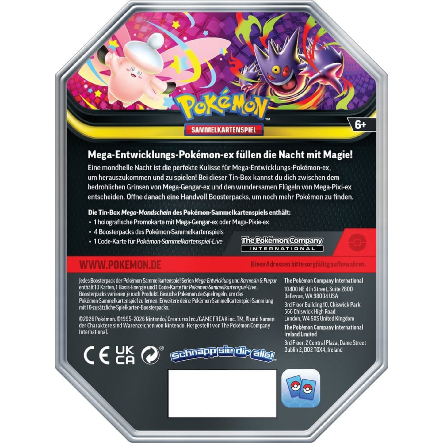 Pokémon / Wachsendes Chaos / Tin Mega Pixi ex / Deutsch