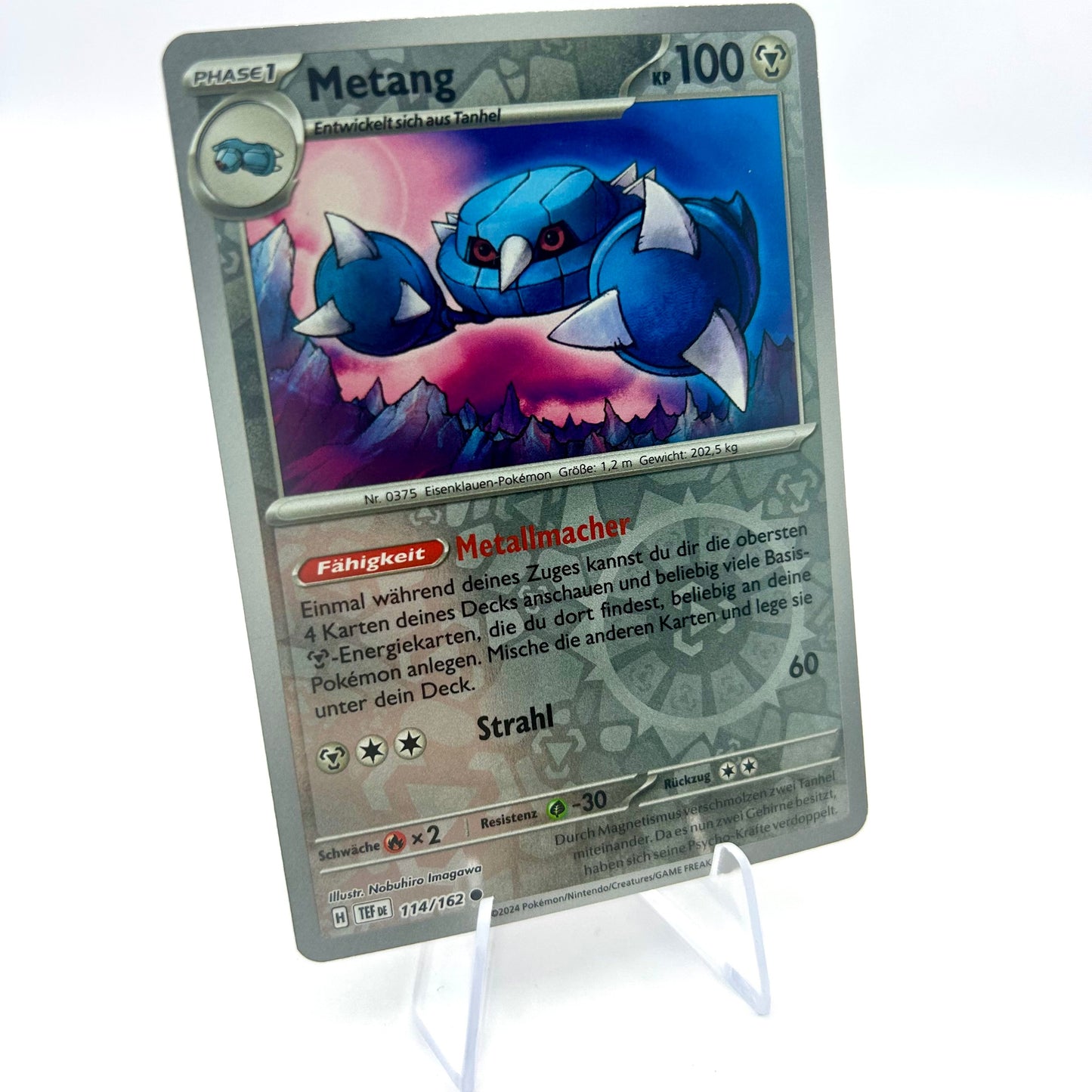 Pokémon Metang / Reverse Holo / Gewalten der Zeit / 114/162 / Deutsch