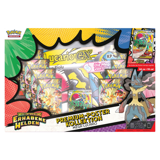 Pokemon Mega Entwicklung Erhabene Helden Premium Poster Kollektion Mega Lucario Vorderseite Deutsch