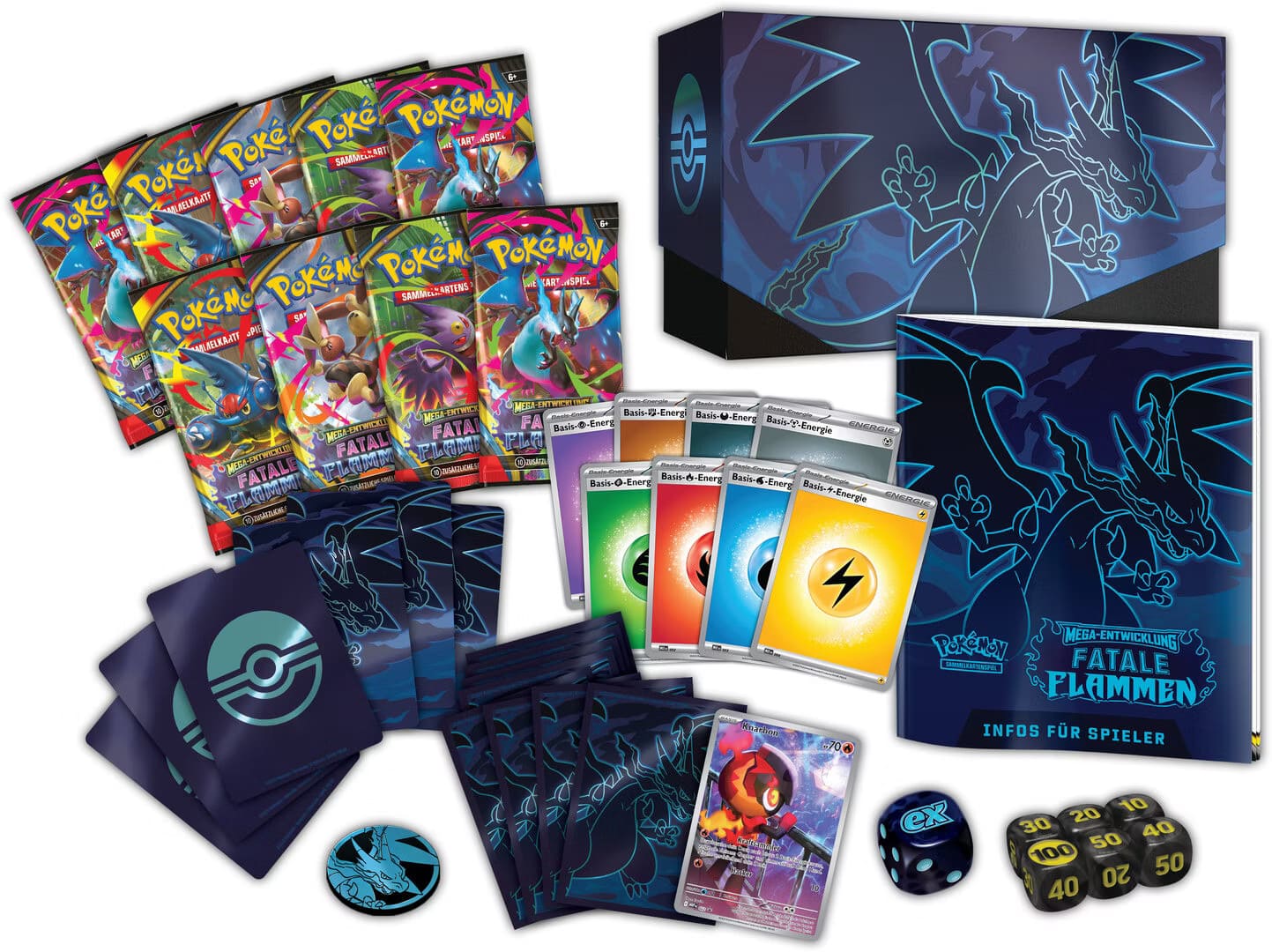 Pokemon Mega Entwicklung Fatale Flammen Top Trainer Box Inhalt