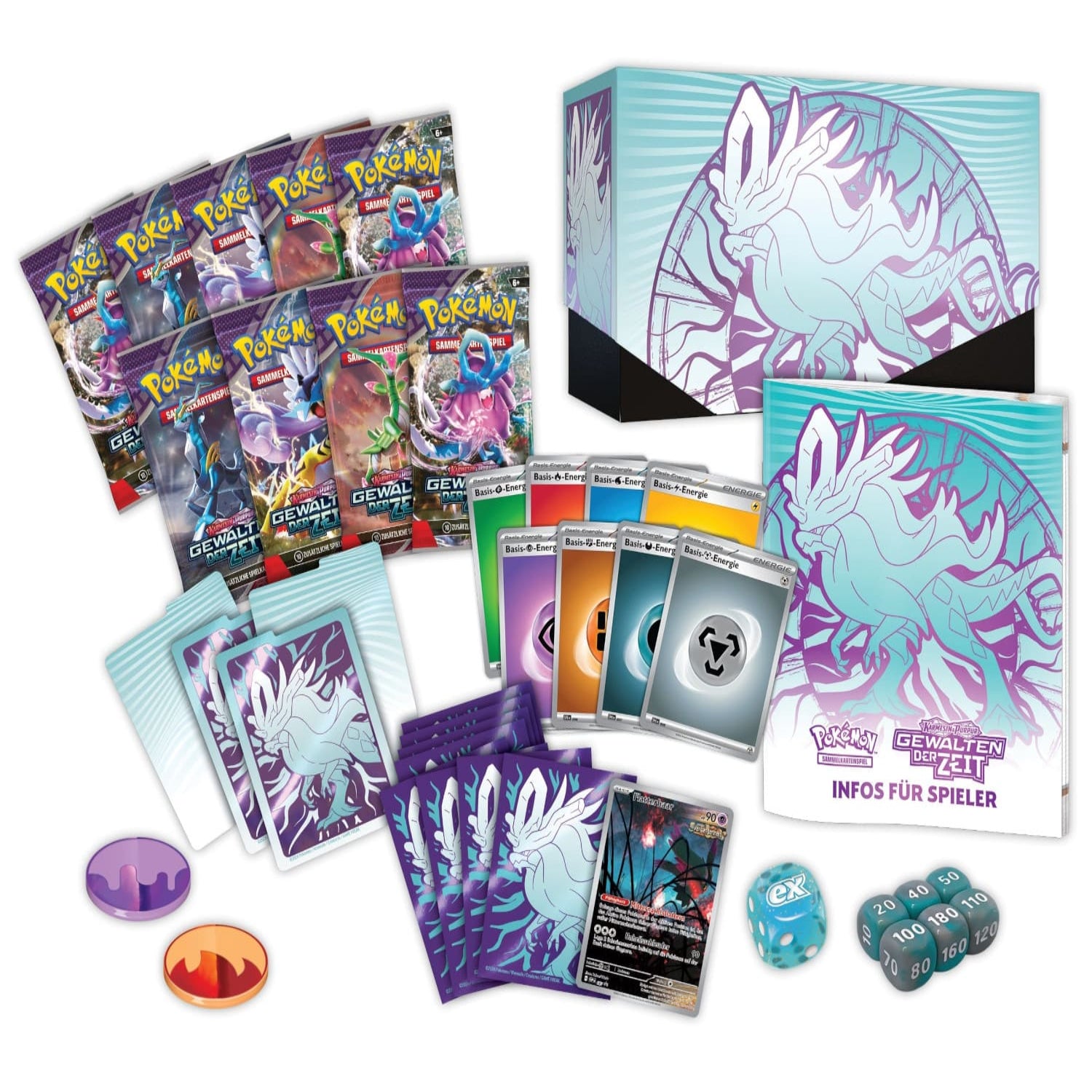 Pokemon Karmesin und Purpur Gewalten der Zeit Top Trainer Box Windewoge Inhalt