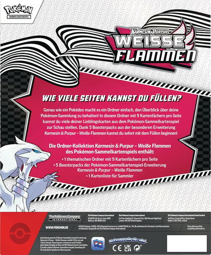 Pokemon Karmesin und Purpur Weisse Flammen Ordner Kollektion Rückseite Deutsch
