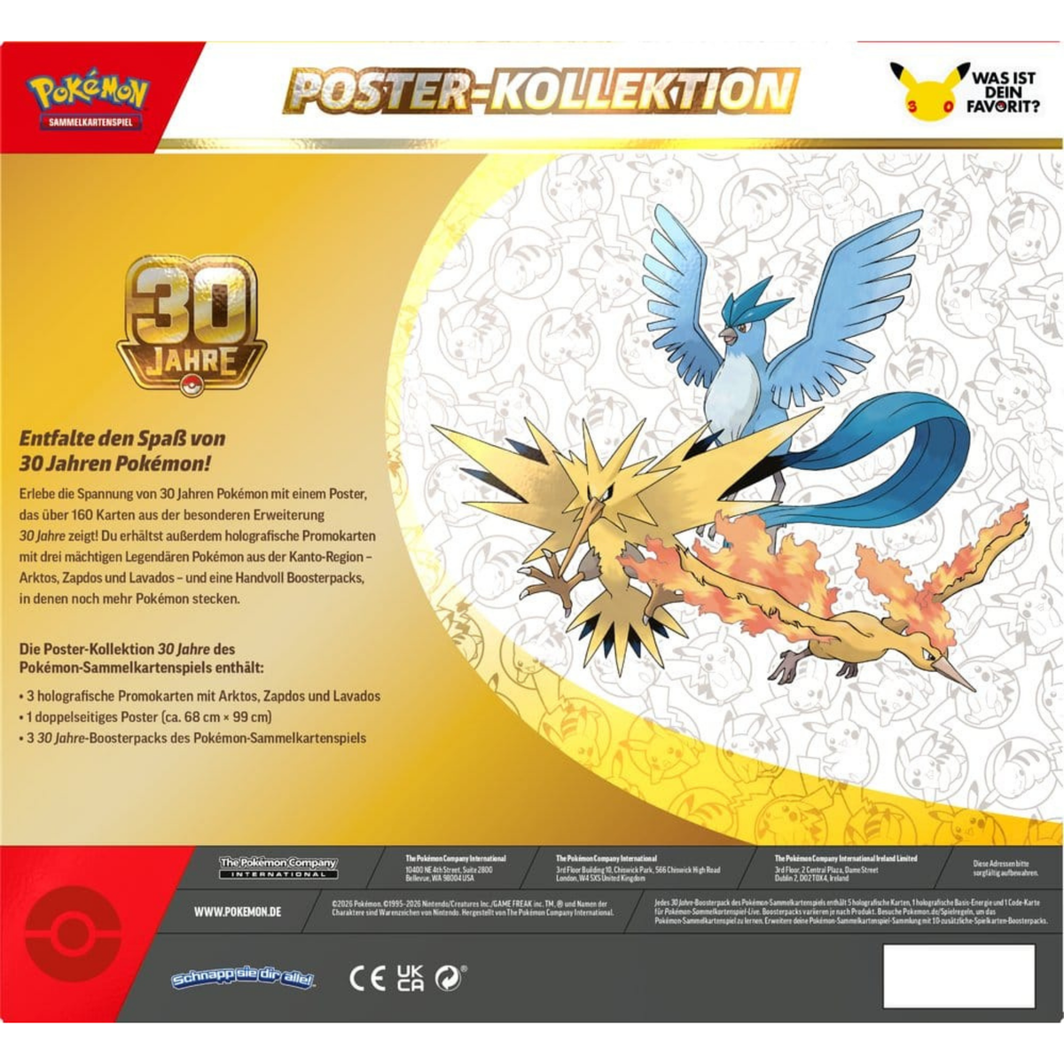 Pokémon / 30 Jahre / Poster Kollektion / Deutsch