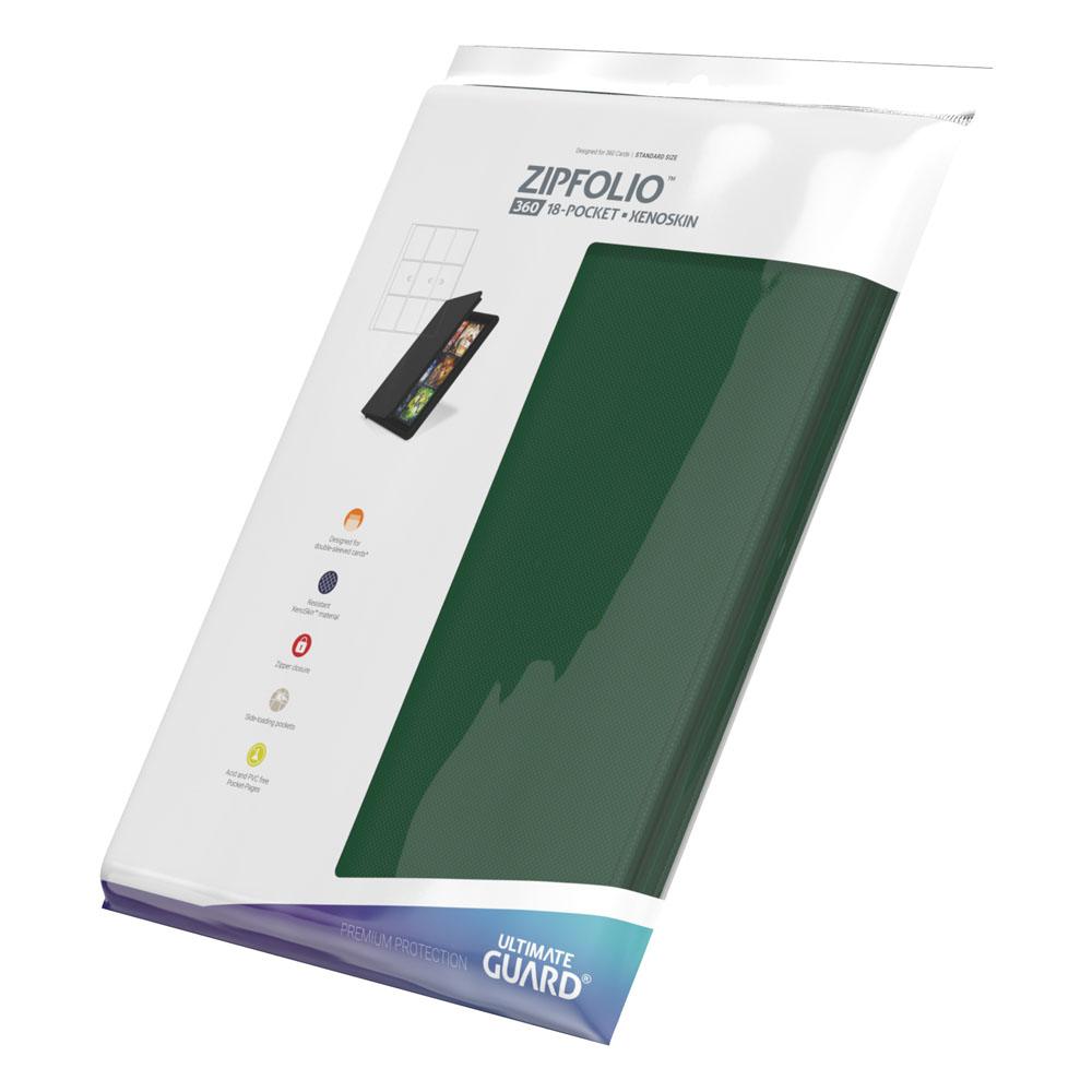 Ultimate Guard / Zipfolio 360 - 18 Pocket Binder XenoSkin / Grün