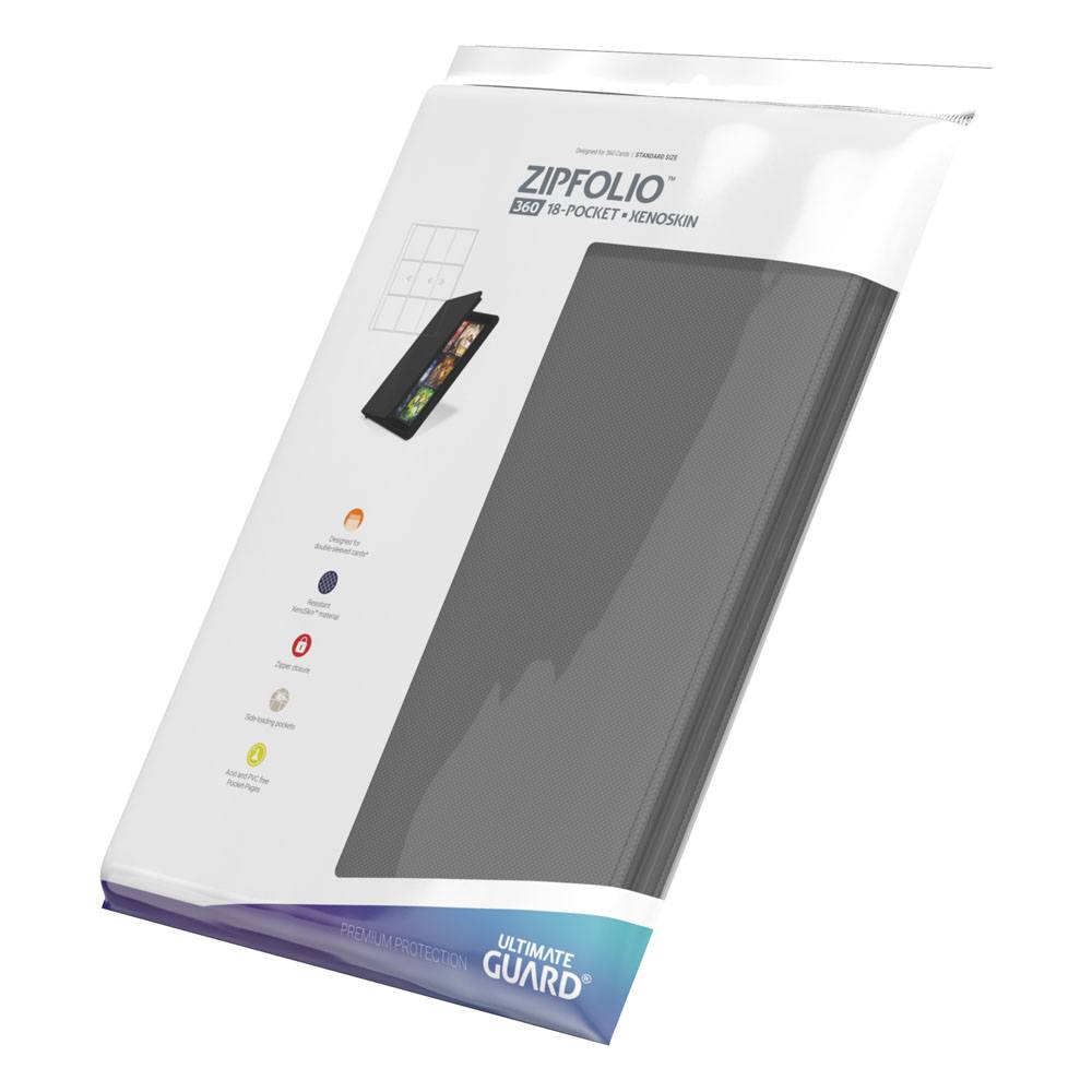 Ultimate Guard / Zipfolio 360 - 18 Pocket Binder XenoSkin / Grau